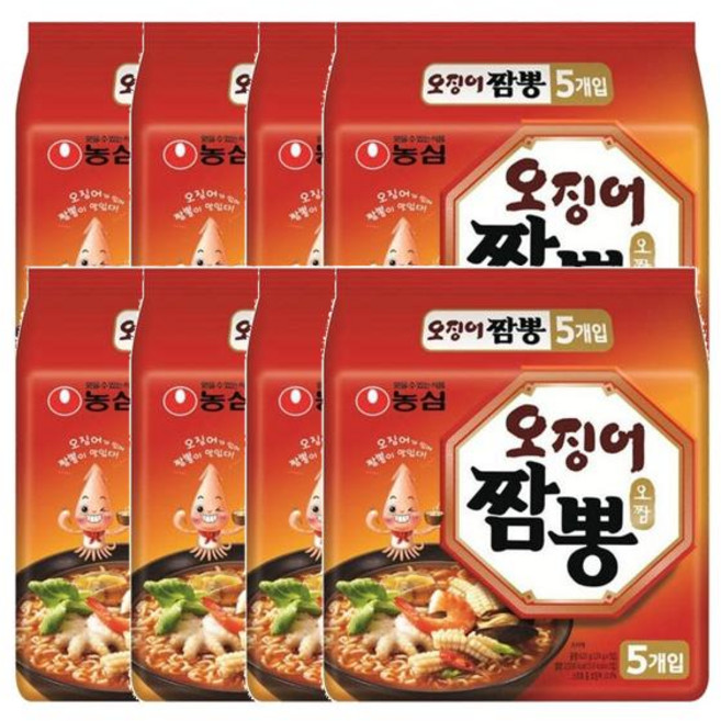 농심 오징어짬뽕 멀티팩 (5입), 8개
