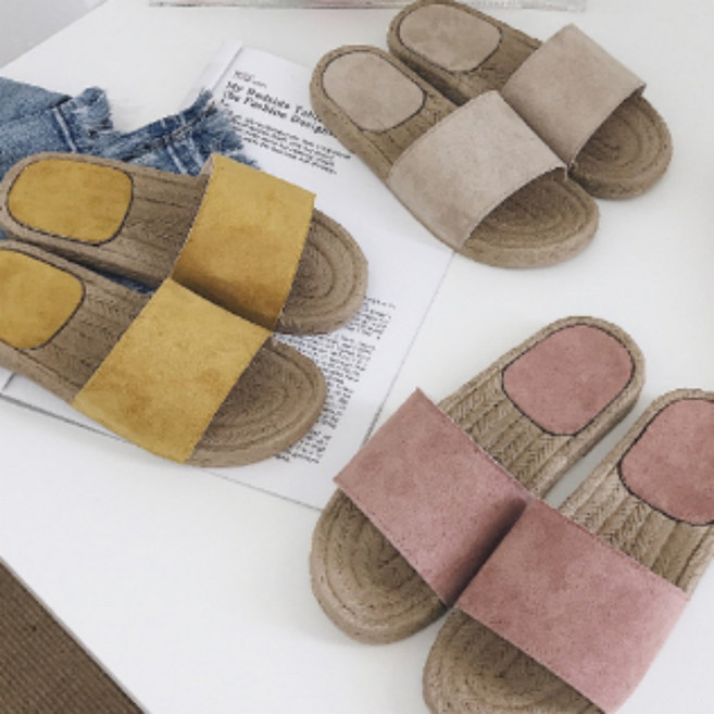 라탄 슬리퍼 슬림/여름슬리퍼/린넨