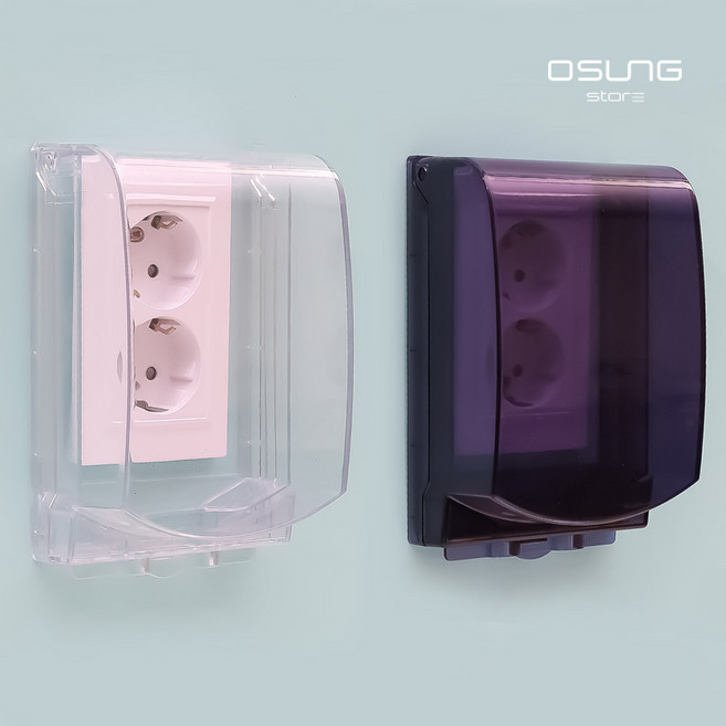 픽스산업 국산 콘센트 방수커버 무타공 타공 겸용 욕실 화장실 안전커버 가리개 덮개, 방수커버 네이비, 1개