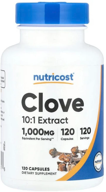 Nutricost 정향 1000mg 캡슐 120정 NCS-57457, 1개 - 쿠팡