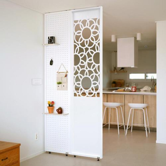 우드톡 1+1 타공 패턴디자인 공간분리 셀프 가벽 파티션 가림막파티션 셀프인테리어, DP-102, 타공_637, 화이트