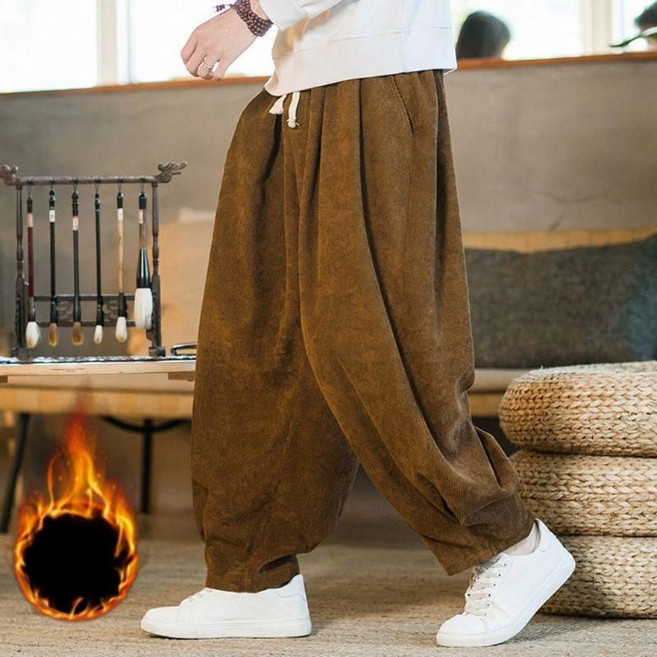 티류으스 남성 겨울 개량한복 누빔바지 골덴 법복 생활한복 ZA