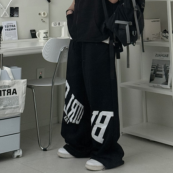 르위 남자 와이드 트레이닝팬츠 벌룬 조거바지 빅사이즈