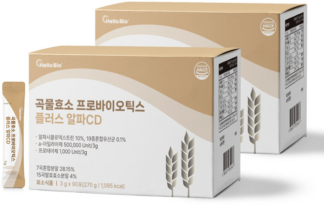 곡물효소 프로바이오틱스 알파CD 플러스, 3g, 180개