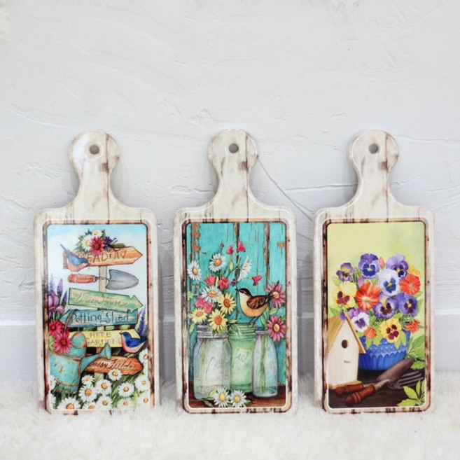 가든 냄비받침 3Type 도자기 레트로 그래픽 아트 주방 인테리어 소품 디자인 아이디어 상품, A, 1개