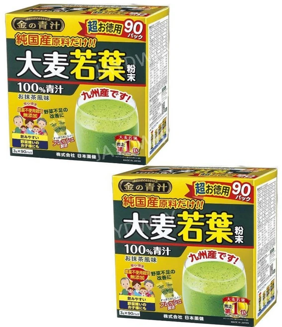 일본 약건금의 녹즙 분말 순수 국산 보리 새잎 90포, 2개 - 쿠팡