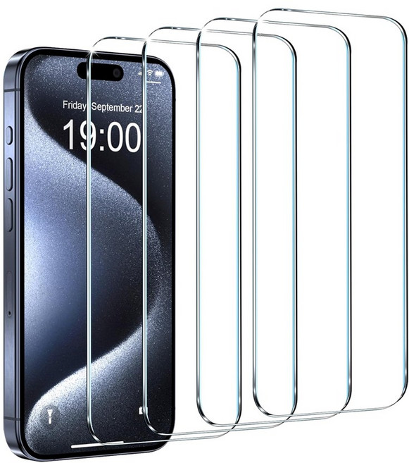 니하 아이폰 갤럭시 2.5D 강화유리 액정보호필름 4매입, 1세트