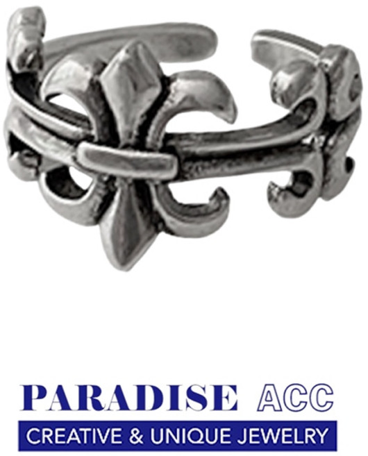 PARADISE 嘻哈朋克十字架戒指，做舊個性開口可調節，鍍厚銀不掉色