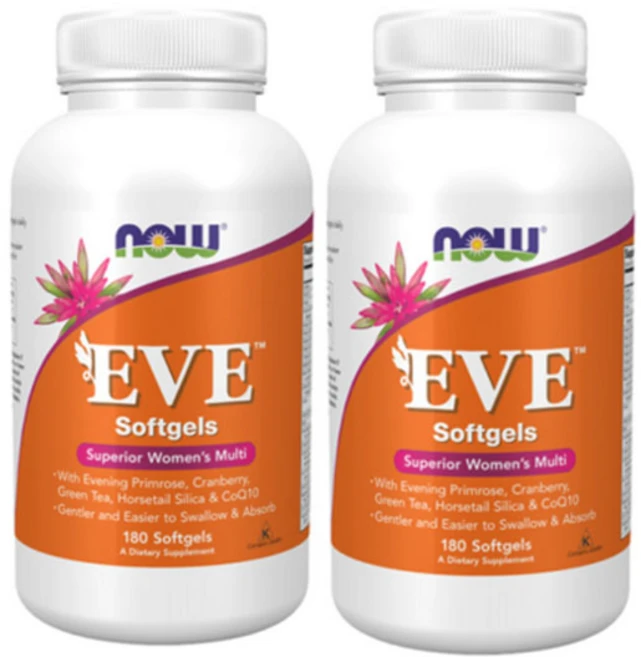 나우푸드 여성전용 멀티 비타민 이브 180 소프트겔 ( WOMENS MULTI EVE 180 SGELS ), 180개입, 2개, 180정 - 쿠팡
