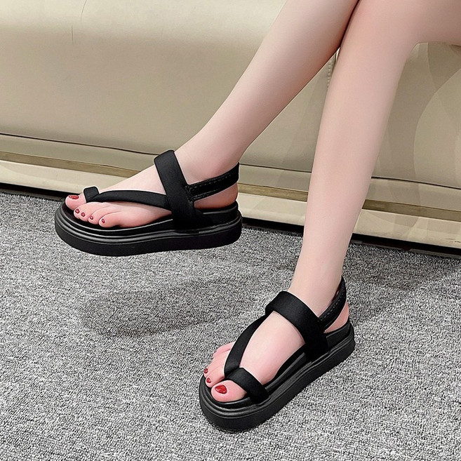 통굽 여성 슬리퍼 샌들 통굽 쪼리 샌들 비치 샌들H477