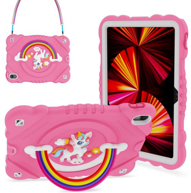 애플워치 케이스 범퍼 커버 호환 iPad용 XZC A16 11세대 11인치 2025/ iPad 10세대 10.9 스탠드/스트랩이 내장된 인치 2022 유니콘 헤비 듀티 충격 방