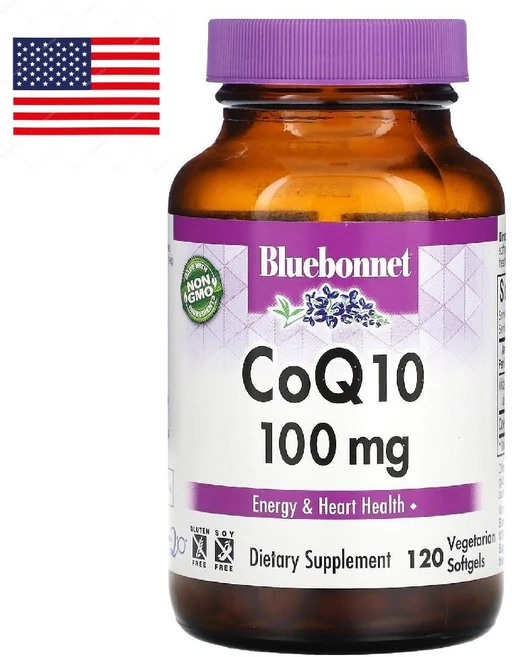 블루보넷뉴트리션 코쿠텐 코큐텐 코엔자임큐텐 코앤자임큐텐 코엔자임Q10 유비퀴논 CoQ10 100mg 120정, 1세트 - 쿠팡
