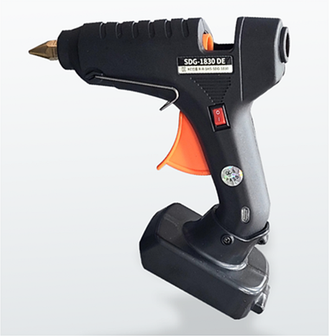 스파크 30W 충전 무선 본드건 글루건 핫멜트건 디월트 배터리 호환 본체만 배어툴, 1개