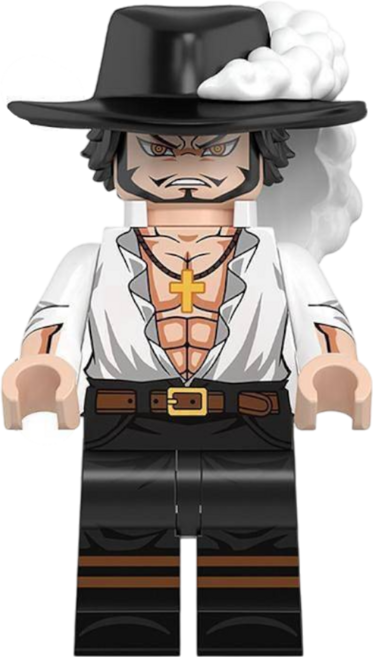 원피스(ONEPIECE) 해적왕 애니메이션 캐릭터 브릭미니피규어 컬렉션 취미/수집/장식/컬렉션용 커스텀 호환 블록피규어 8종 시리즈 VER.06, 1개, OPC-0605. 드라큘 미호크