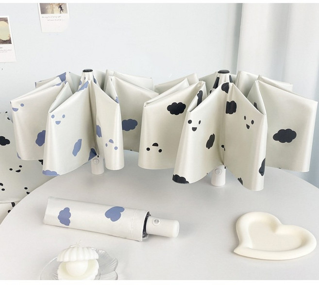 클라우드 3단 자동 양 우산 겸용