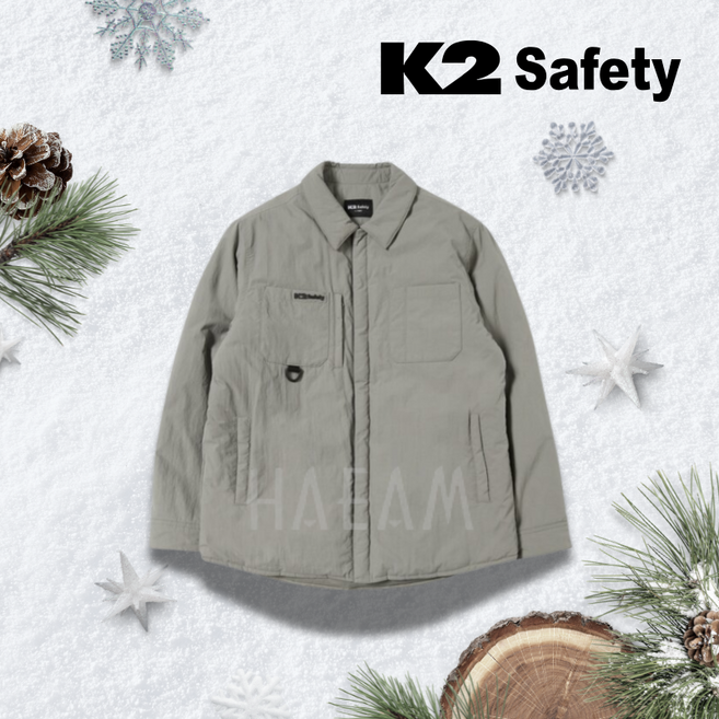 K2 패딩 셔츠 자켓 JK-F2108 (Light Grey) PMF22108