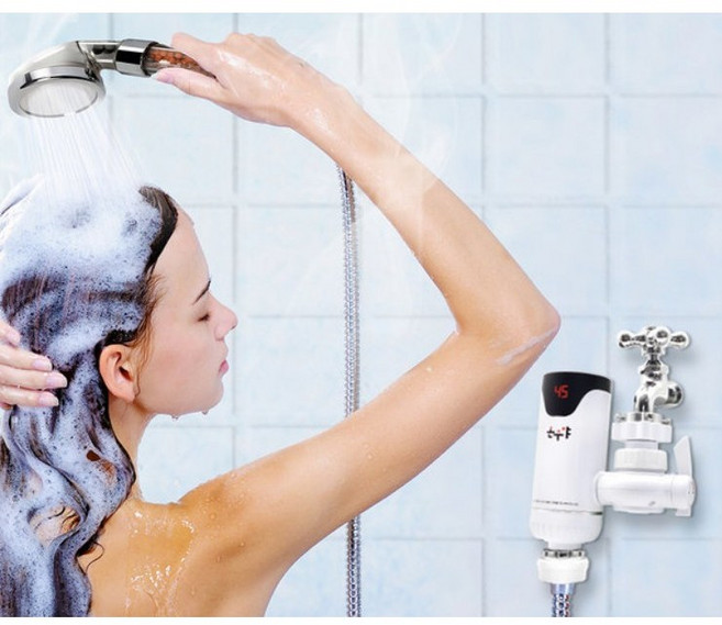 온수야 미니 순간 전기 온수기 휴대형 캠핑용