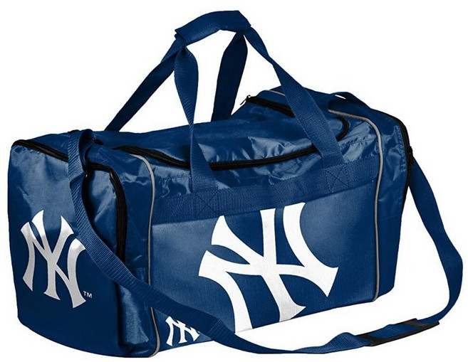 FOCO - MLB 공식 팀 라이선스 더플 체육관 가방 New York Yankees