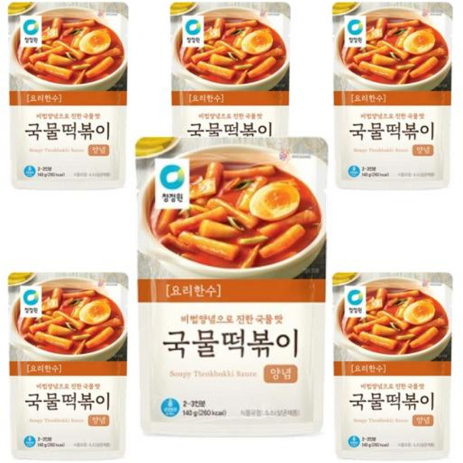 정원 청정원 요리한수 국물떡볶이양념 140g 6개