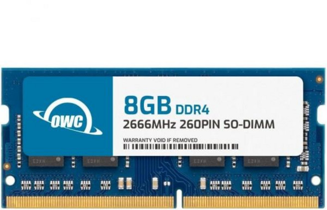 OWC 8GB DDR4 3200Hz PC4-25600 CL22 1RX8 비ECC SODI 1.2V 260핀 노트북 메모리 RA 모듈