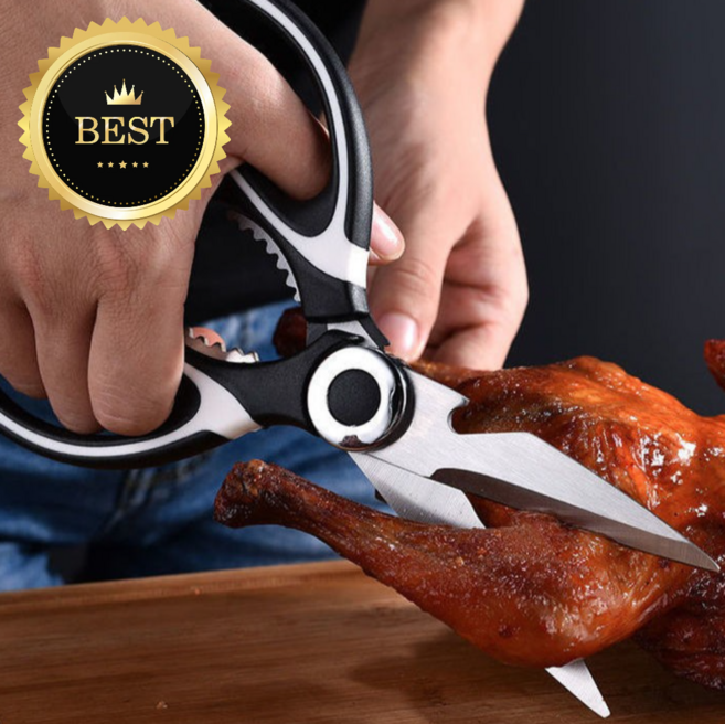 미소네집 잘드는 주방 가위 고기 대게 휴대용, 1개, 블랙
