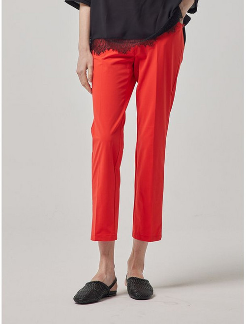 크로커다일레이디 레드 크로커 백로고 나일론 팬츠 CLBMPT206