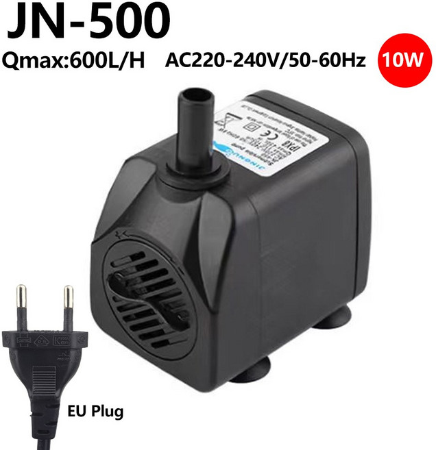 AC220V 다기능 무소음 수족관 수중 펌프 조경용 대유량 물 분사 펌프 어항 물 순환 펌프, JN500-10W, 유럽 연합