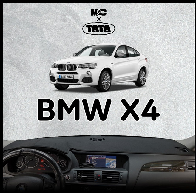 BMW X4 대쉬보드커버 (2013~2017), 스웨이드 원단 (레드라인), HUD (X)+센터스피커 (O)