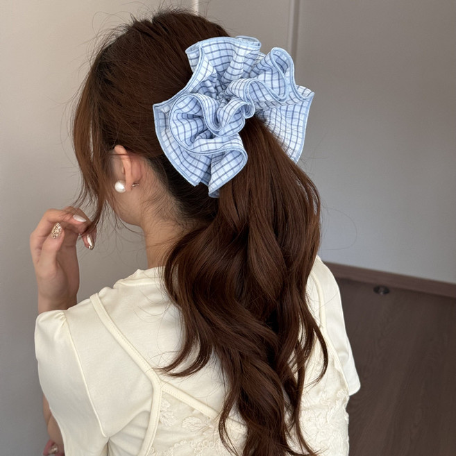 모미엘 화사한 프리미엄 스크런치 풍성한 왕곱창 빅사이즈 대형 머리끈