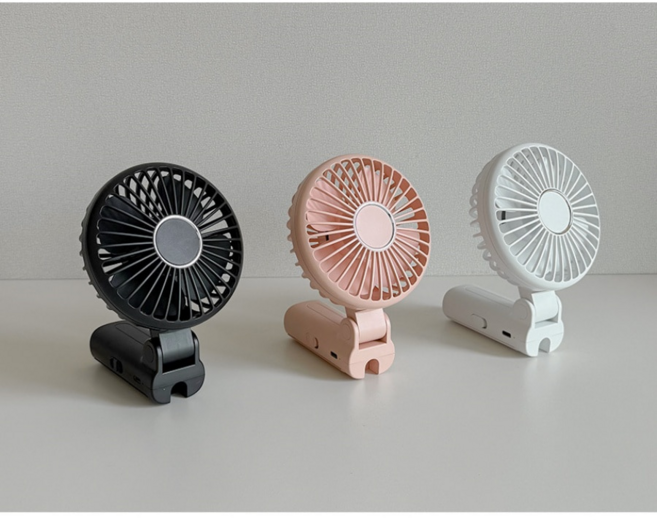 정바구니 우양산 양우산 고정 휴대용 선풍기 3컬러 1개, 블랙