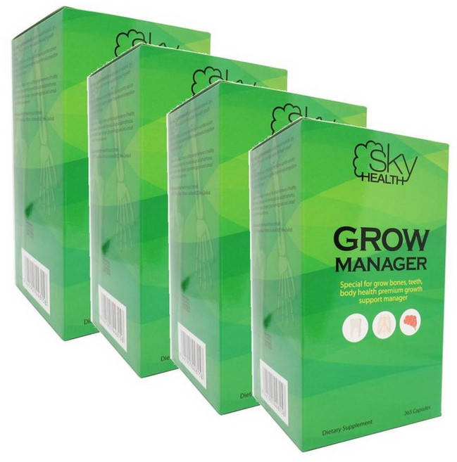 스카이헬스 그로우 매니저 초유 MCHA 아미노산 SkyHealth Grow Manager, 4개, 365정