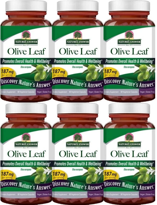 네이처스앤서 올리브 잎 187mg, 6팩, 60정 - 쿠팡