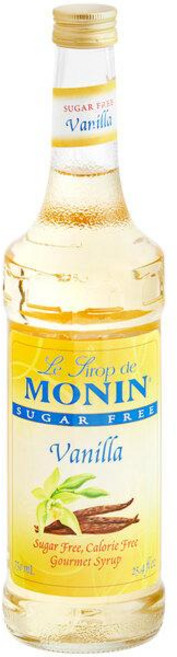 Monin 무설탕 바닐라 향 시럽 - 유리병 750ml