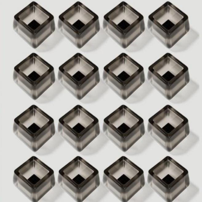 지구별 층간소음 방지 실리콘 의자 발 커버 16개 세트 사각 원형 가구 캡, 3개