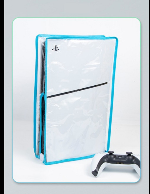 PS5 슬림 콘솔 먼지 커버 방진 투명 케이스 Dustprevent Bag 디스크 버전 및 디지털 에디션 용 게임 액세서리, [04] Transparent-Blue