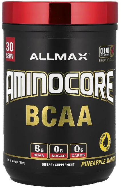 올맥스 AMINOCORE BCAA 파인애플 망고 맛 345g(0.76lb) 1개, 345g - 쿠팡