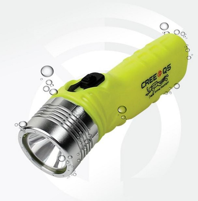 작업등 랜턴 LED 크리 Q5 수중용 방수라이트 다이빙 방습랜턴 수영랜턴 수중LED 휴대용랜턴 휴대용LED AA랜턴 AA램프 수중탐사등 다용도랜턴 낚시랜턴 야간수중작업 발열방지손전, 빠른배송