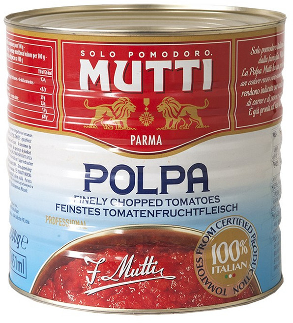 무티 파인리 찹 토마토소스, 2.5kg, 5개