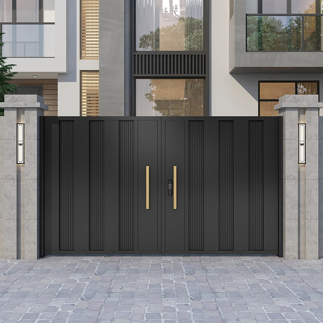 고급 대문 단독주택 현관 차고 슬라이딩 양개문 전원주택 자동 사생활 보호 DIY 주문 제작, 맞춤 촬영