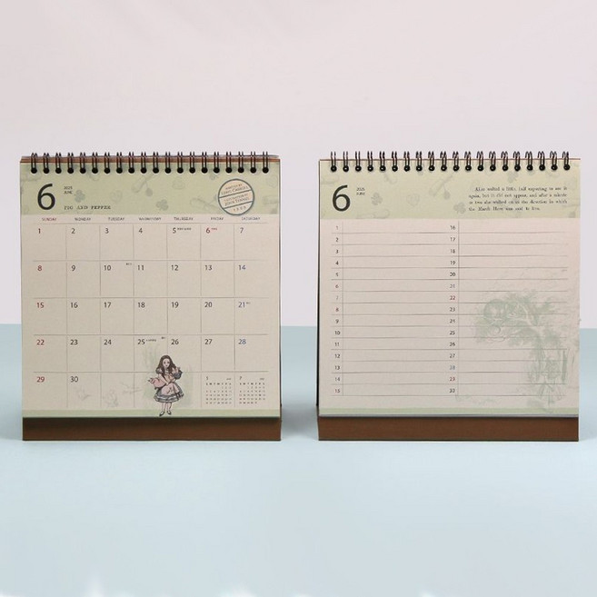 2025 앨리스 탁상달력 이상한나라의앨리스 데스크캘린더, 1개