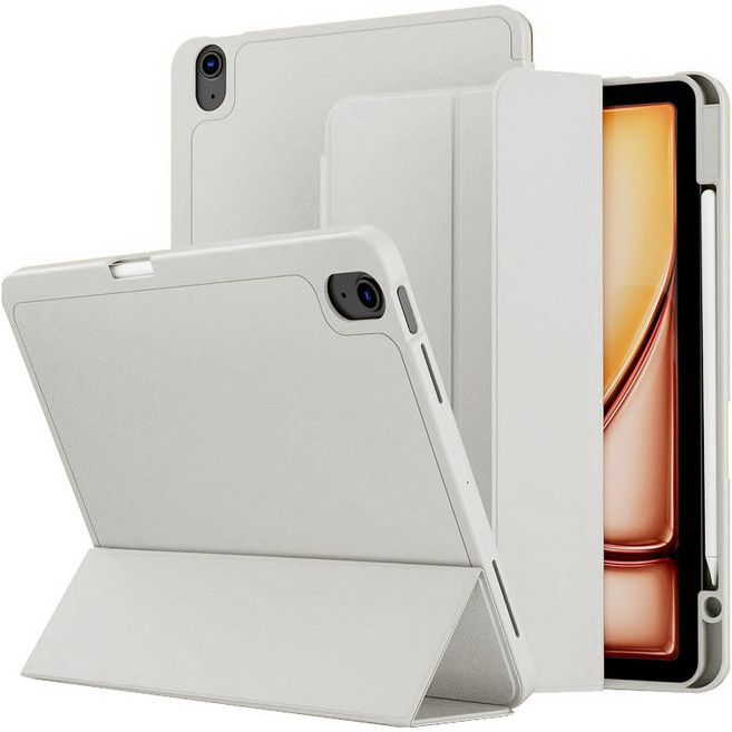 아이패드프로 7세대 11 M4 애플펜슬 수납 젤리 스마트커버 케이스 IL-15, 그레이, 1개