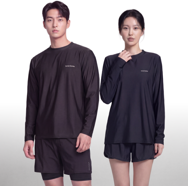 오로라선데이 상하의세트 래쉬가드 루즈핏 체형커버 수영복