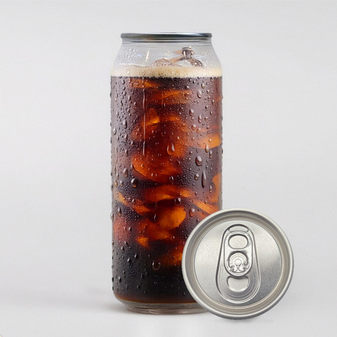 투명 PET 500ml 공캔 + 뚜껑 포함 100개, 1세트