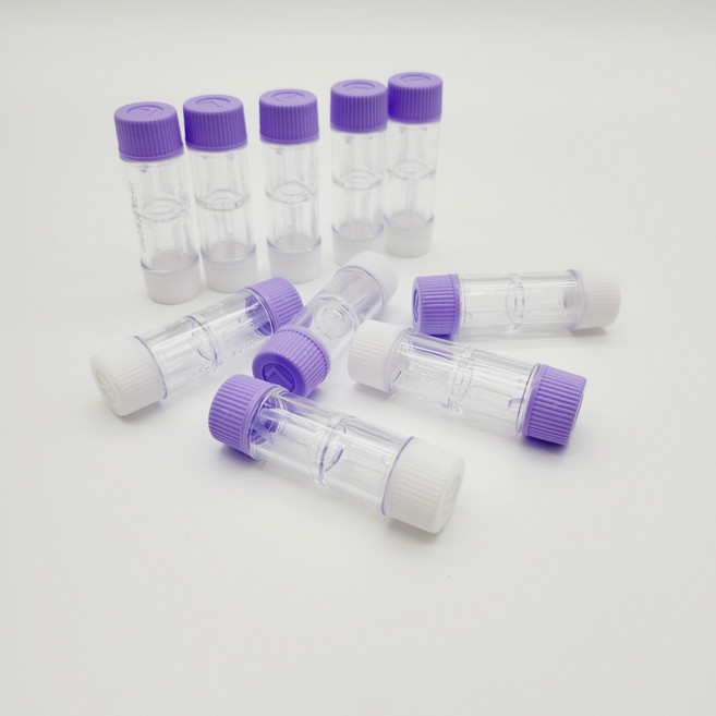 퀸즈아이 하드렌즈케이스 10개입, 1세트, 퍼플-화이트