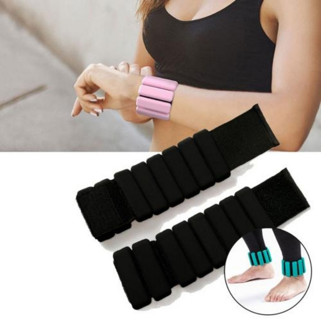 [홍스타](2개 한세트)실리콘중량밴드 악세사리 디자인 컬러풀 중량밴드 팔찌형, 중량밴드2파운드(1파운드X2개입)핑크