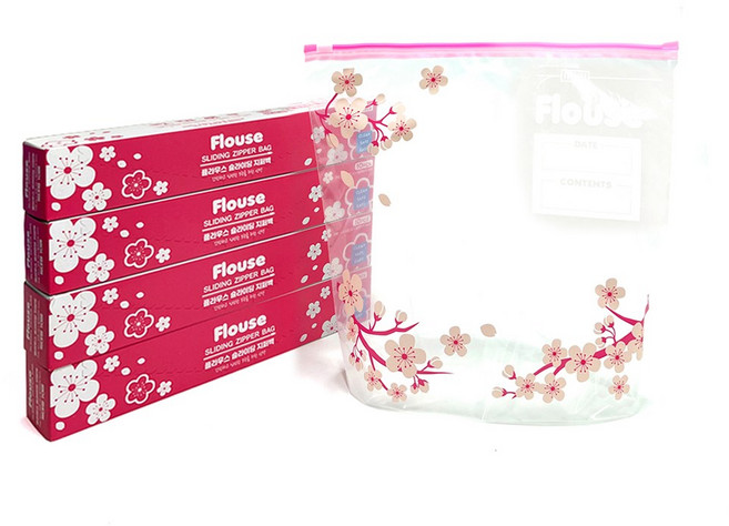 플라우스 특대형 슬라이더 지퍼백 40매 세트, 특대(XL), 4개, 10개