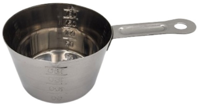 스텐계량컵 비커 200ml 계량컵 비이커 다용도 주방 쿠킹, 일반, 1개