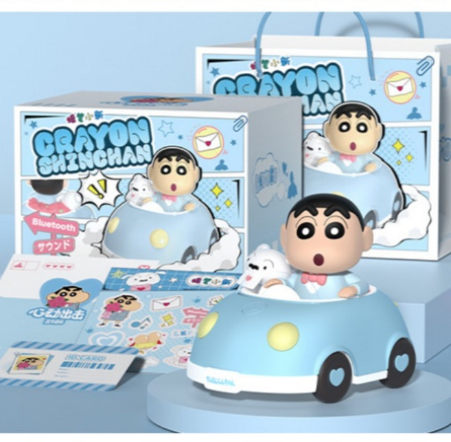 짱구는못말려 블루투스 스피커 캐릭터 미니 무선 스피커 인테리어 소품, Blue, Crayon Shin-chan