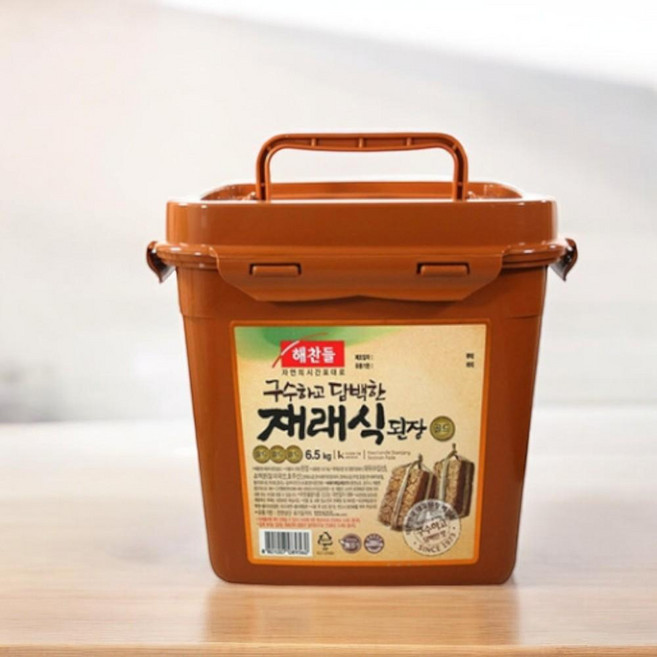 해찬들 집밥 감칠맛 고깃집 된장찌개 구수하고 담백한 재래식 된장 6.5kg