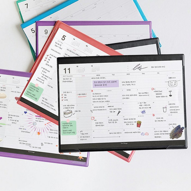 아이씨엘디자인 2026 먼슬리플래너 + 마우스패드 세트, 블랙, 1세트